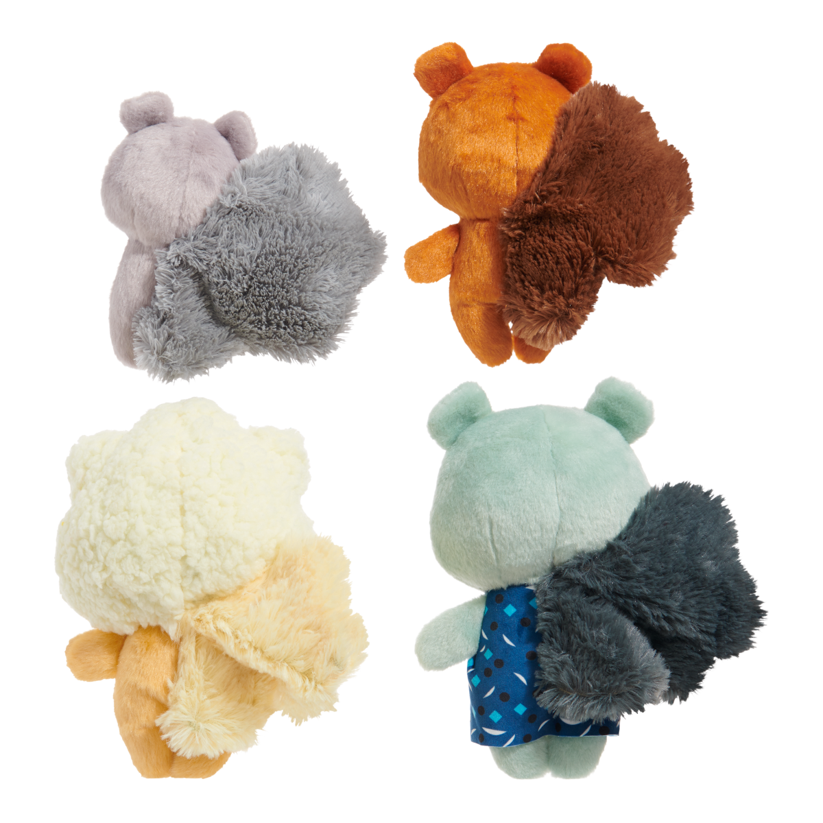 Golden Squirrels Plush Multi-Part Dog Toy
